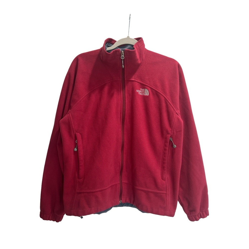 The North Face Fleece Jacket Womens Large Pink Zip Up Outdoor Casual